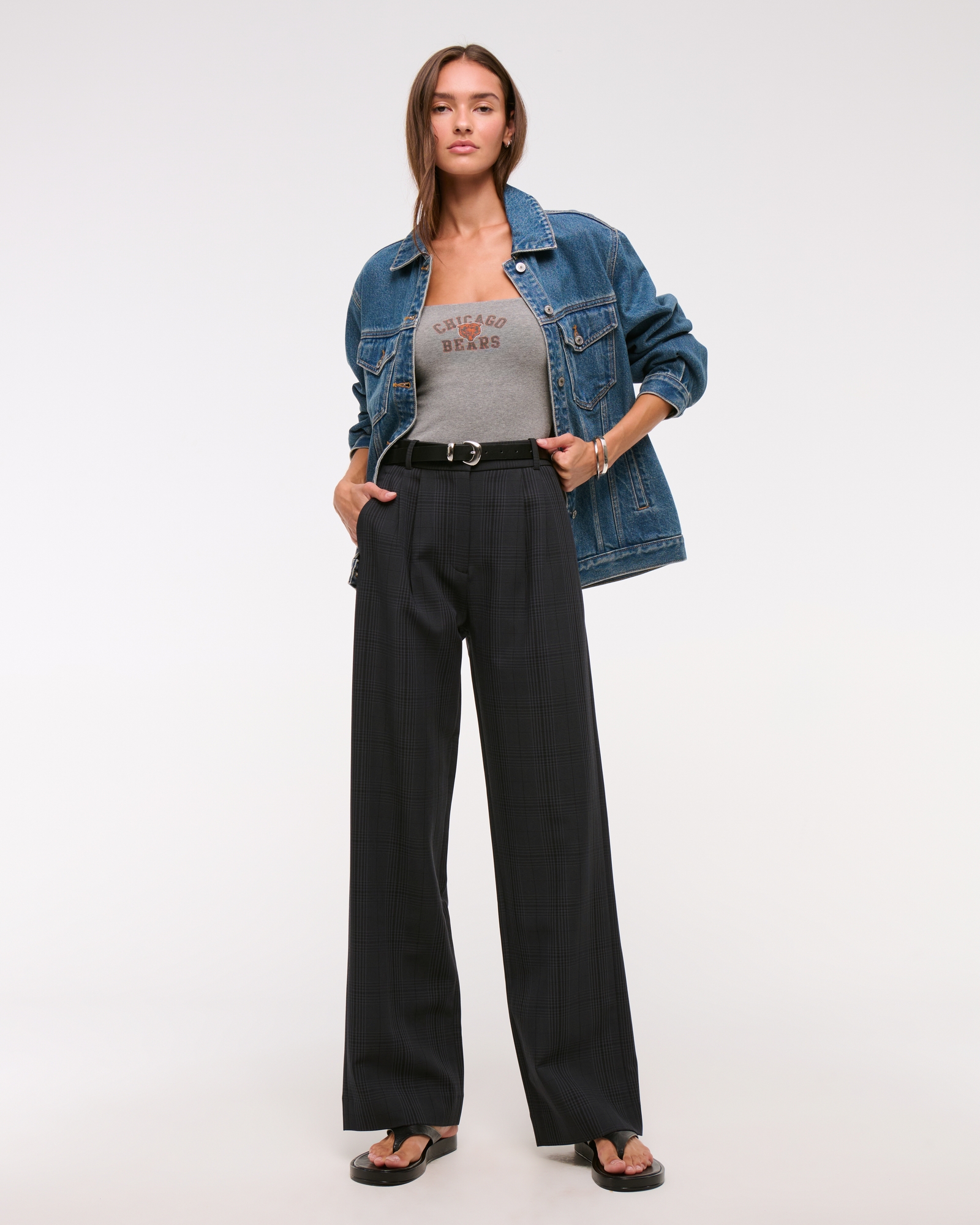 A&F Sloane Tailored Wide Leg Pant