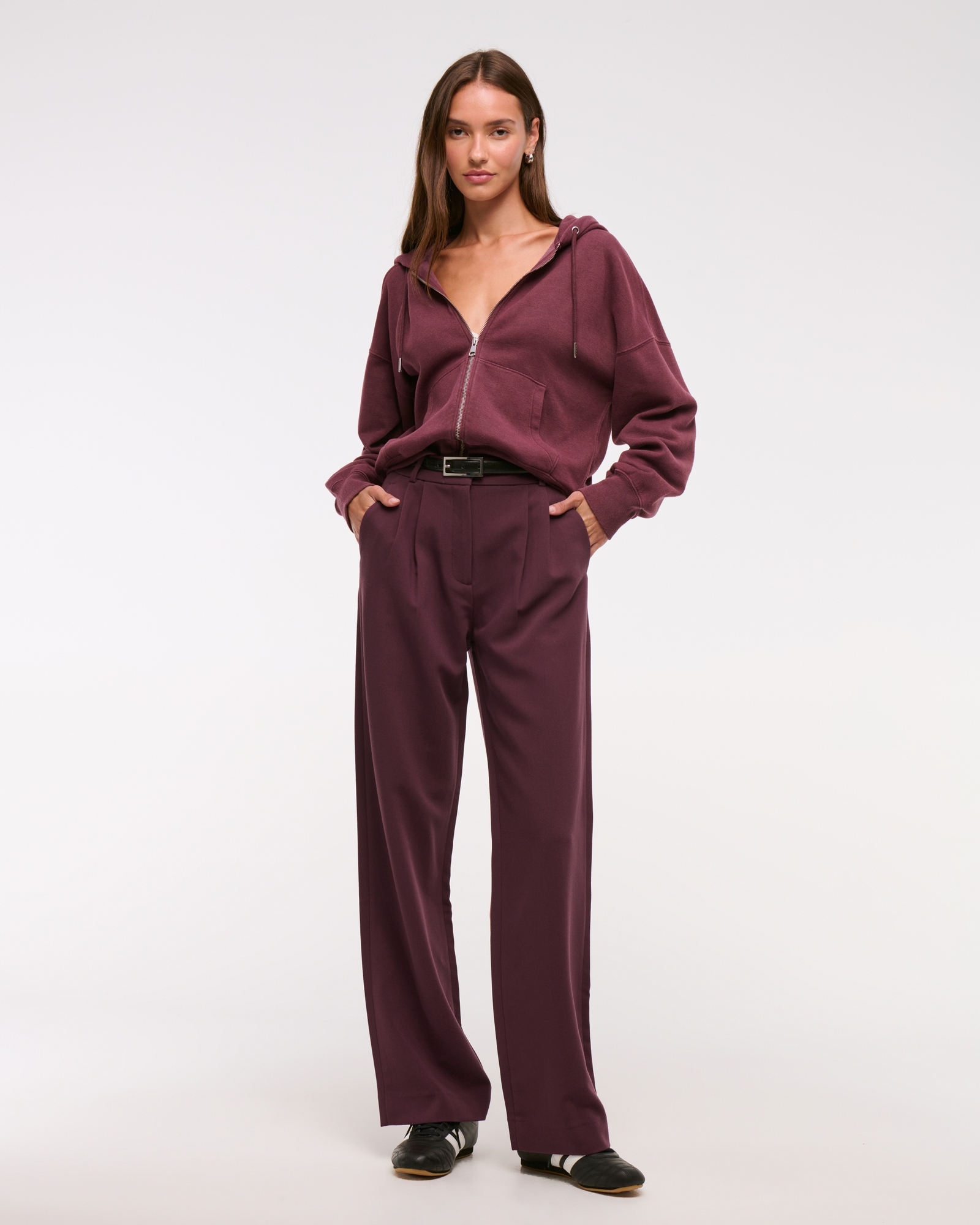 A&F Sloane Tailored Wide Leg Pant