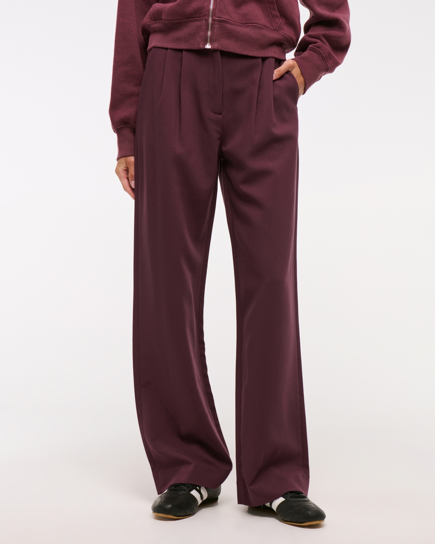 A&F Sloane Tailored Wide Leg Pant