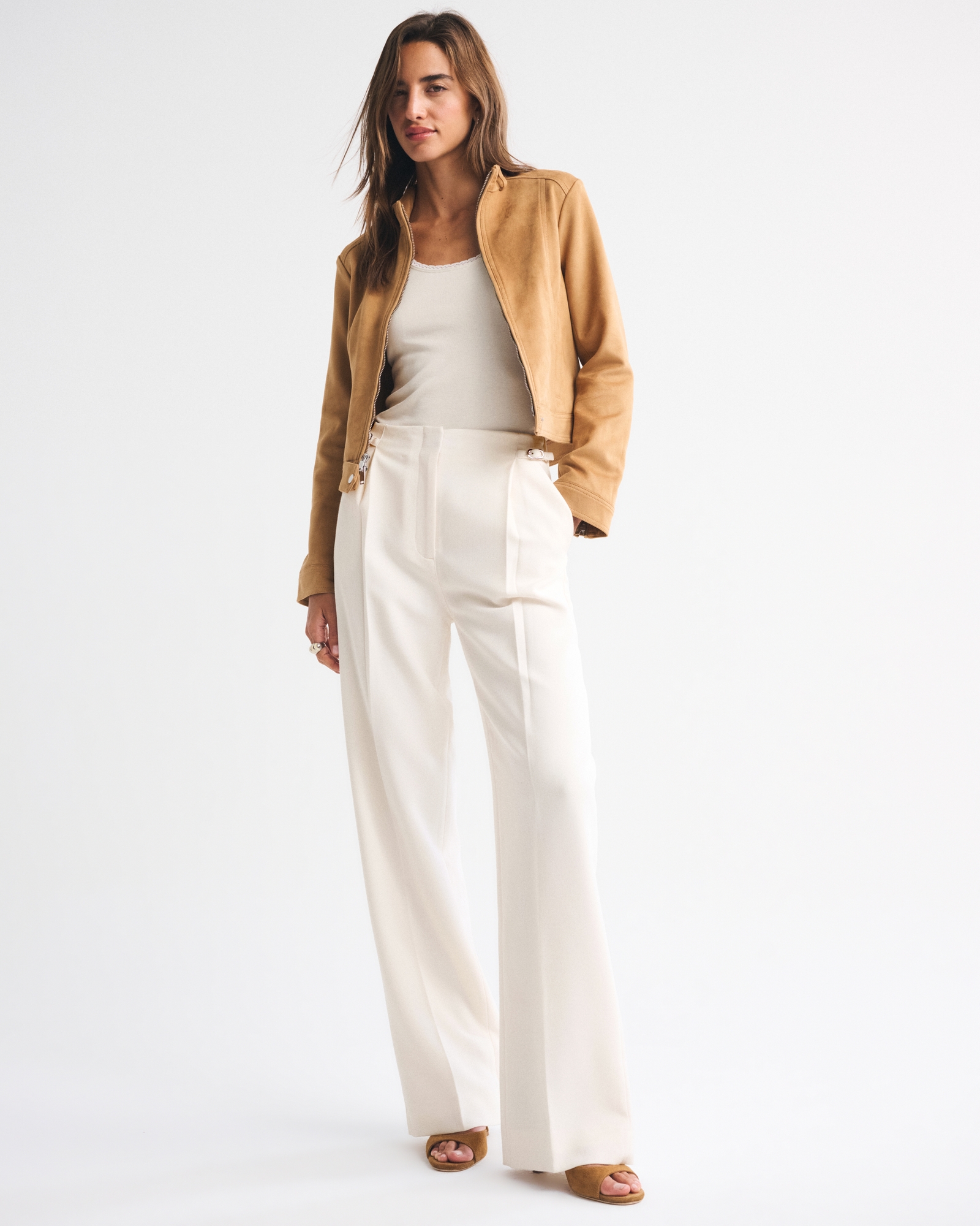 A&F Sloane Tailored Wide Leg Pant
