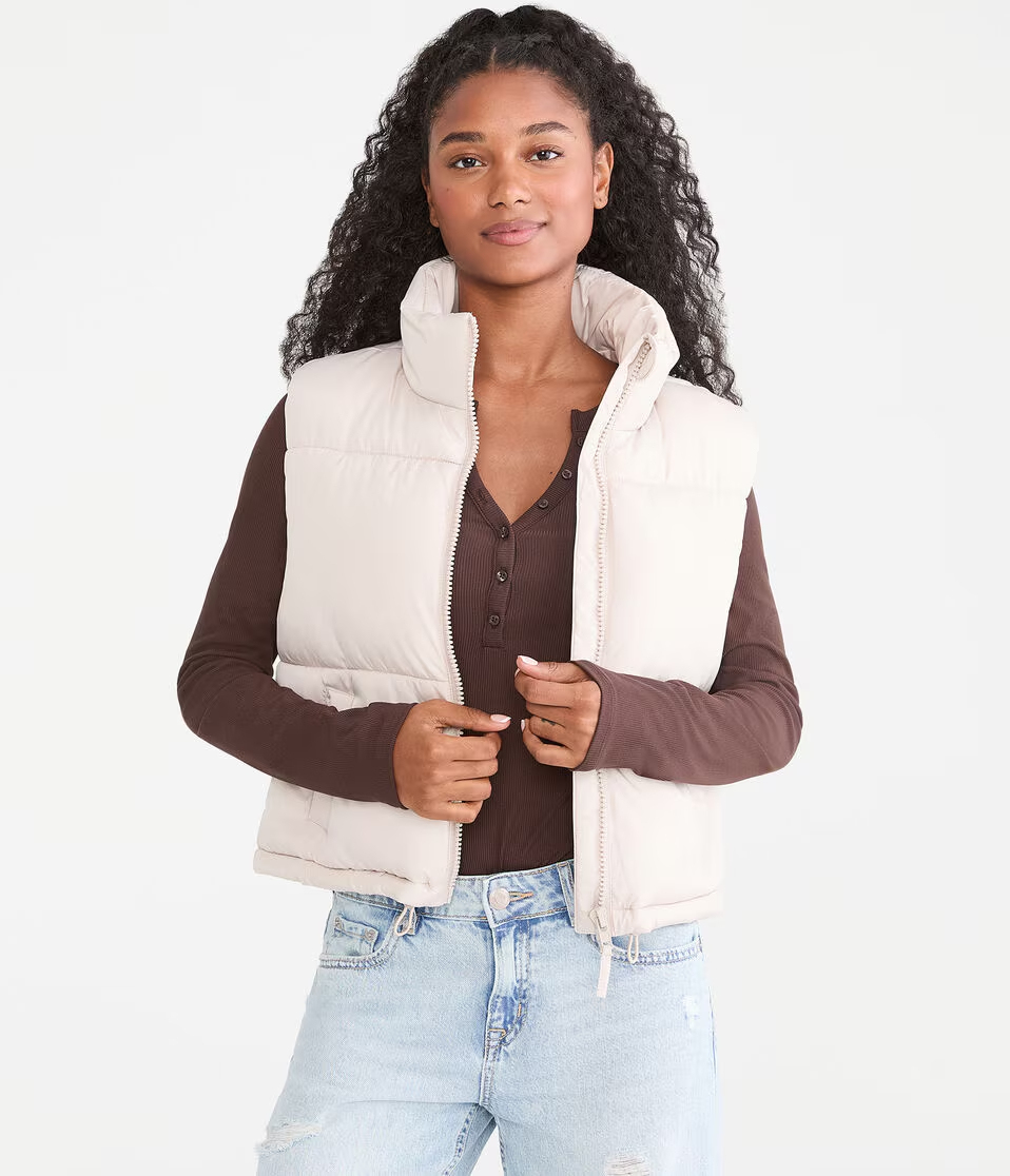 Lightweight Cropped Puffer Vest
