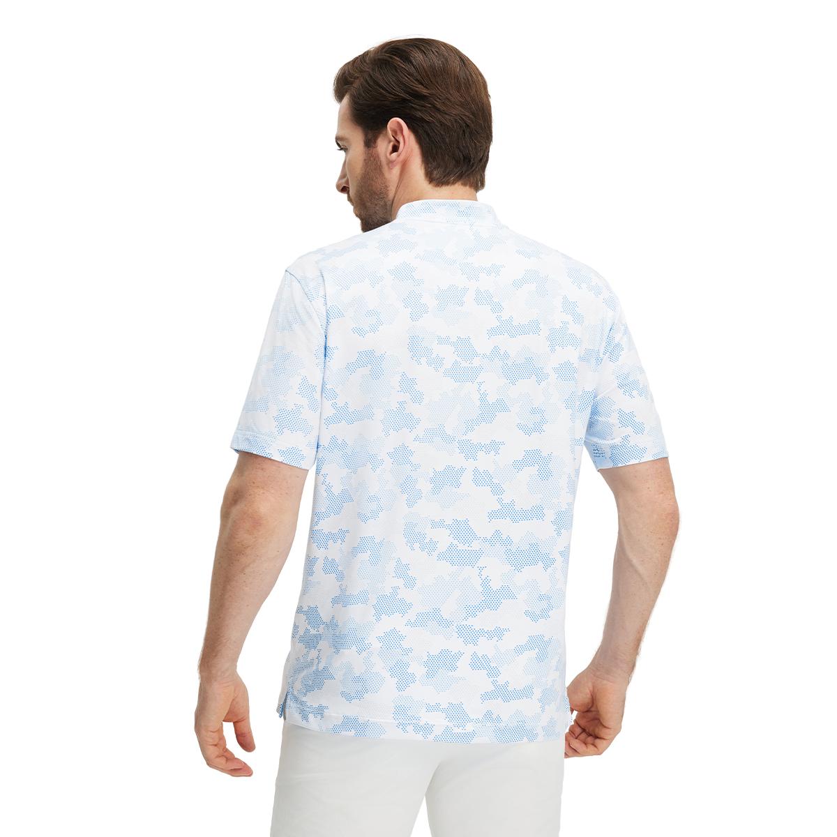 Men's Performance Dry Fit Stretch Henley Printed Golf Shirt