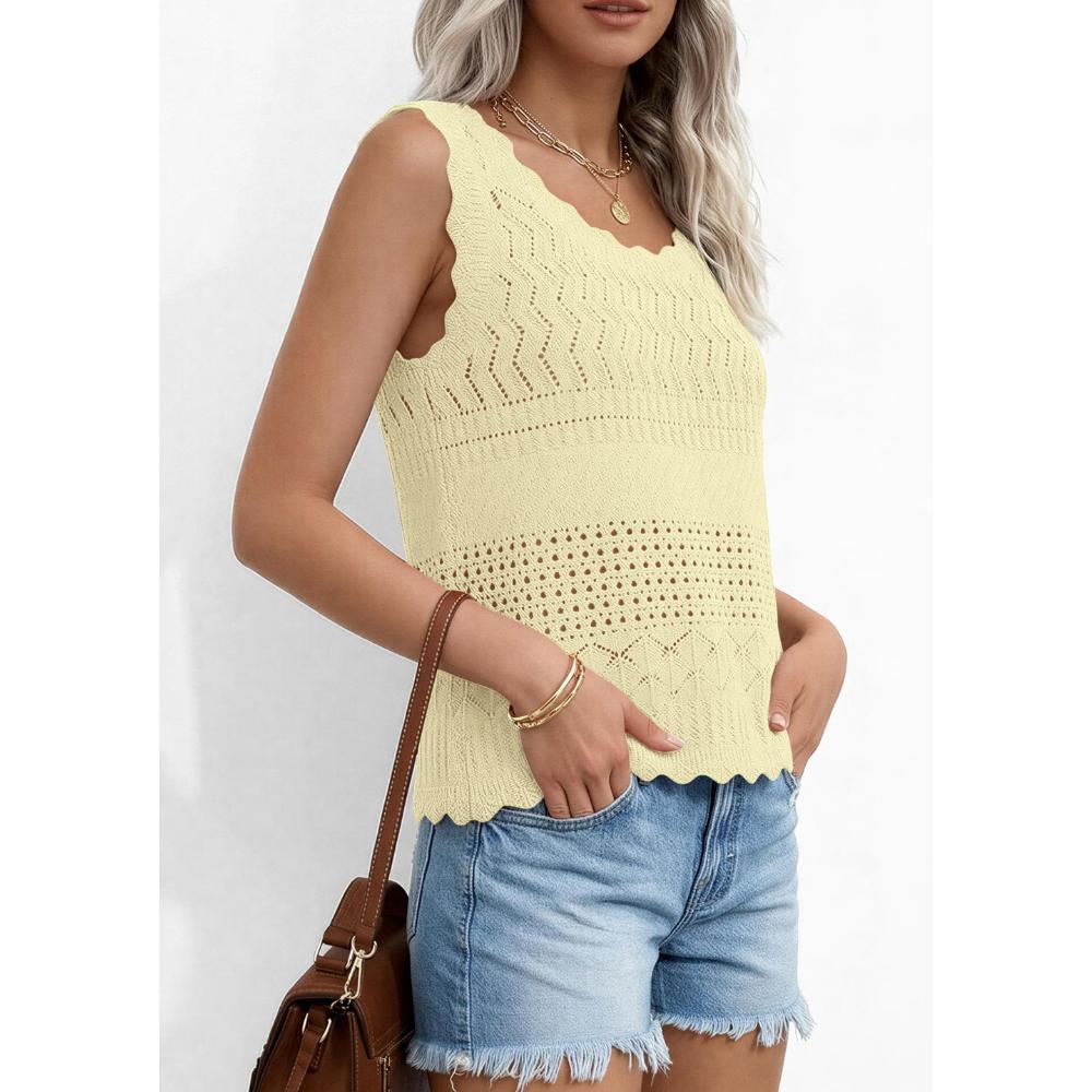 Women's Boho Beach Knit Crochet Tank Tops