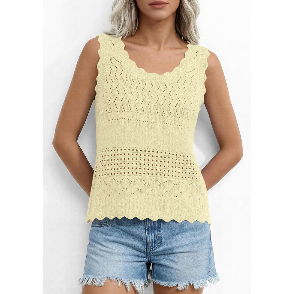 Women's Boho Beach Knit Crochet Tank Tops