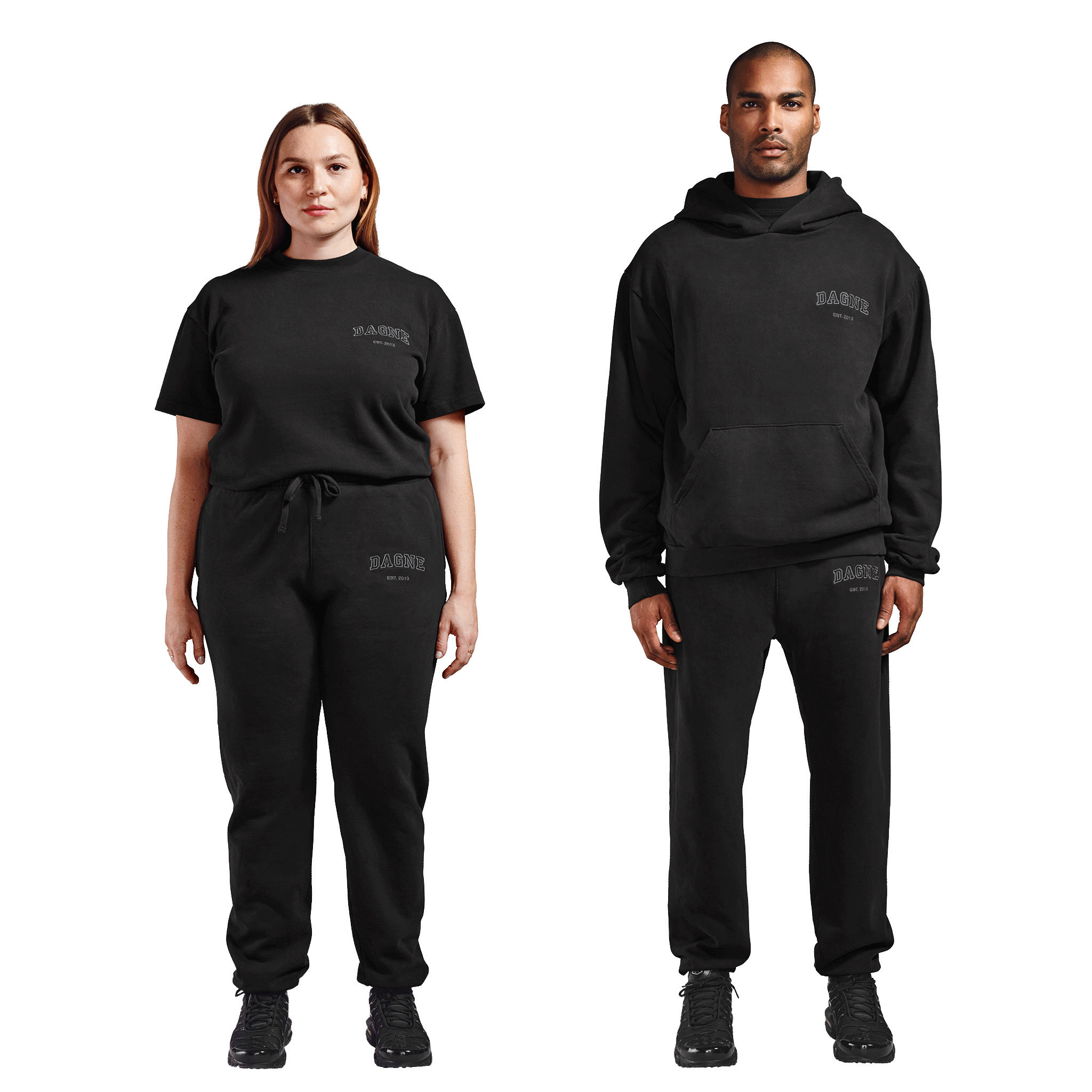 Varsity Logo Sweatpants in Onyx, Large