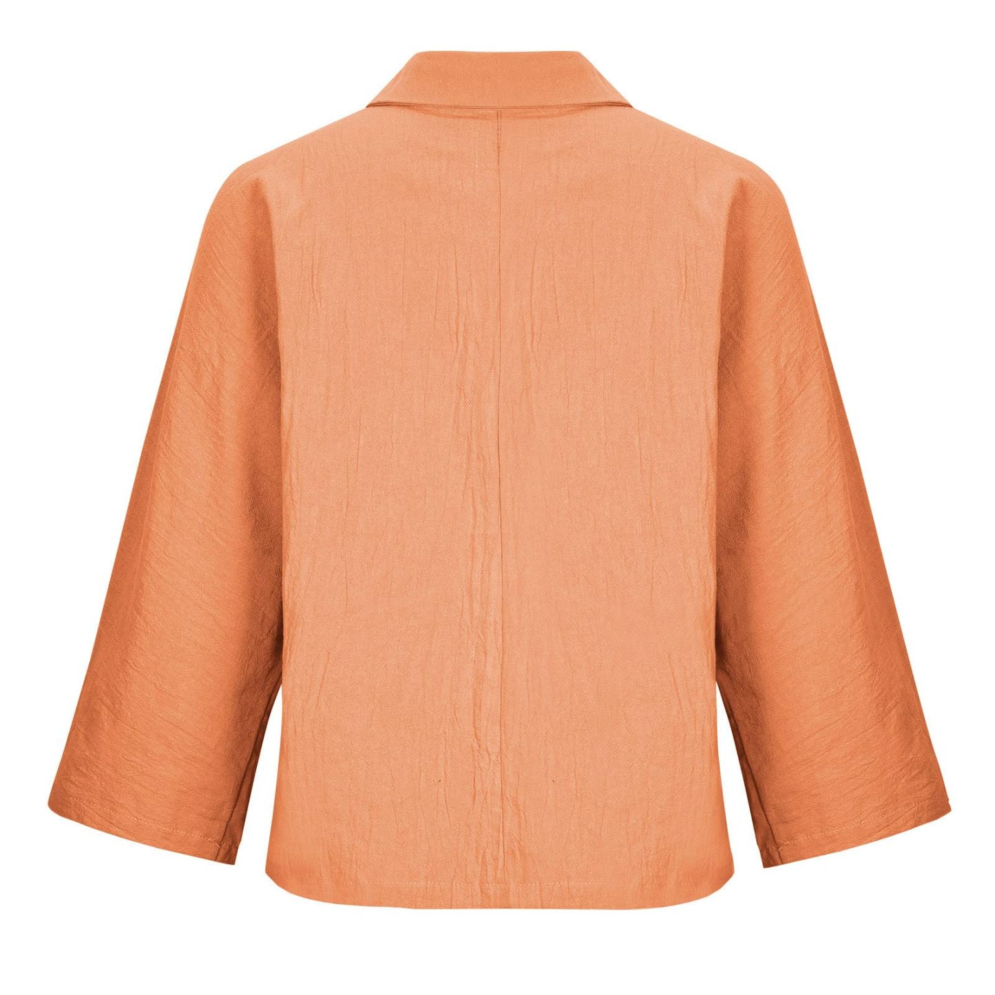 Solid Linen Loose Long Sleeved V-Neck Shirt