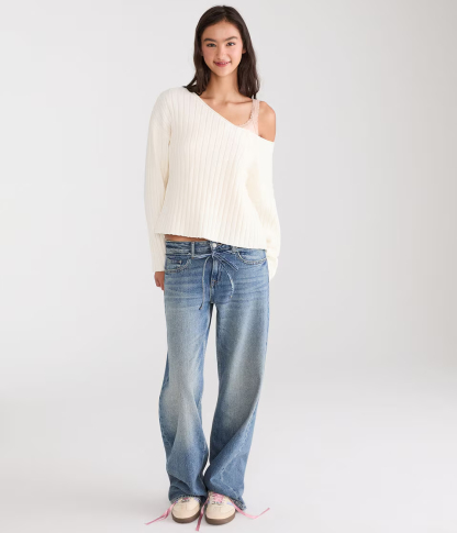 Ribbed V-Neck Sweater