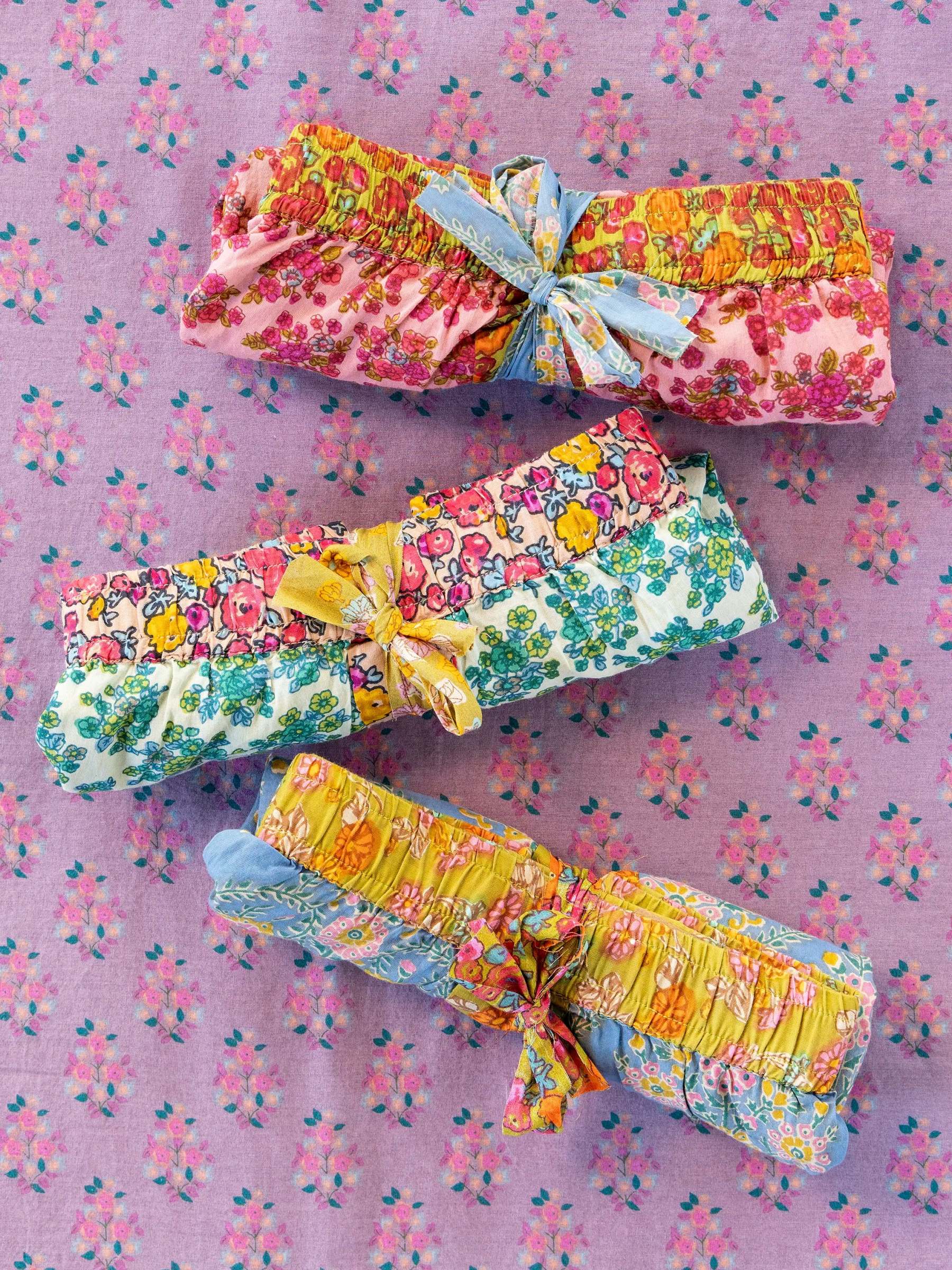 Dream On Cotton Boxer Shorts - Cream Folk Ditsy