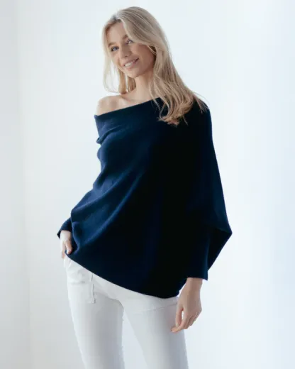 Asymmetric Draped Jumper Sweater