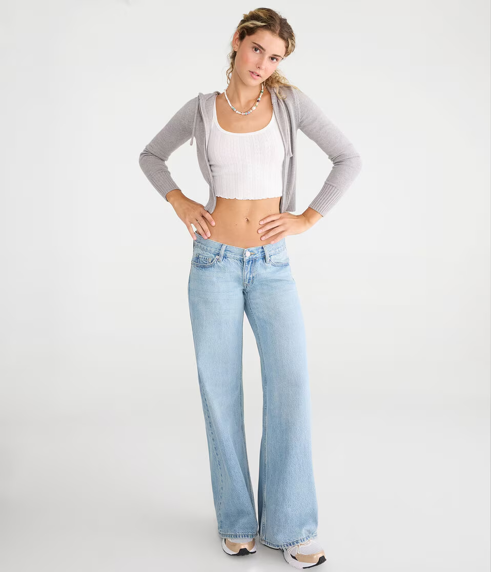 Super Low-Rise Ultra Wide Leg Jean