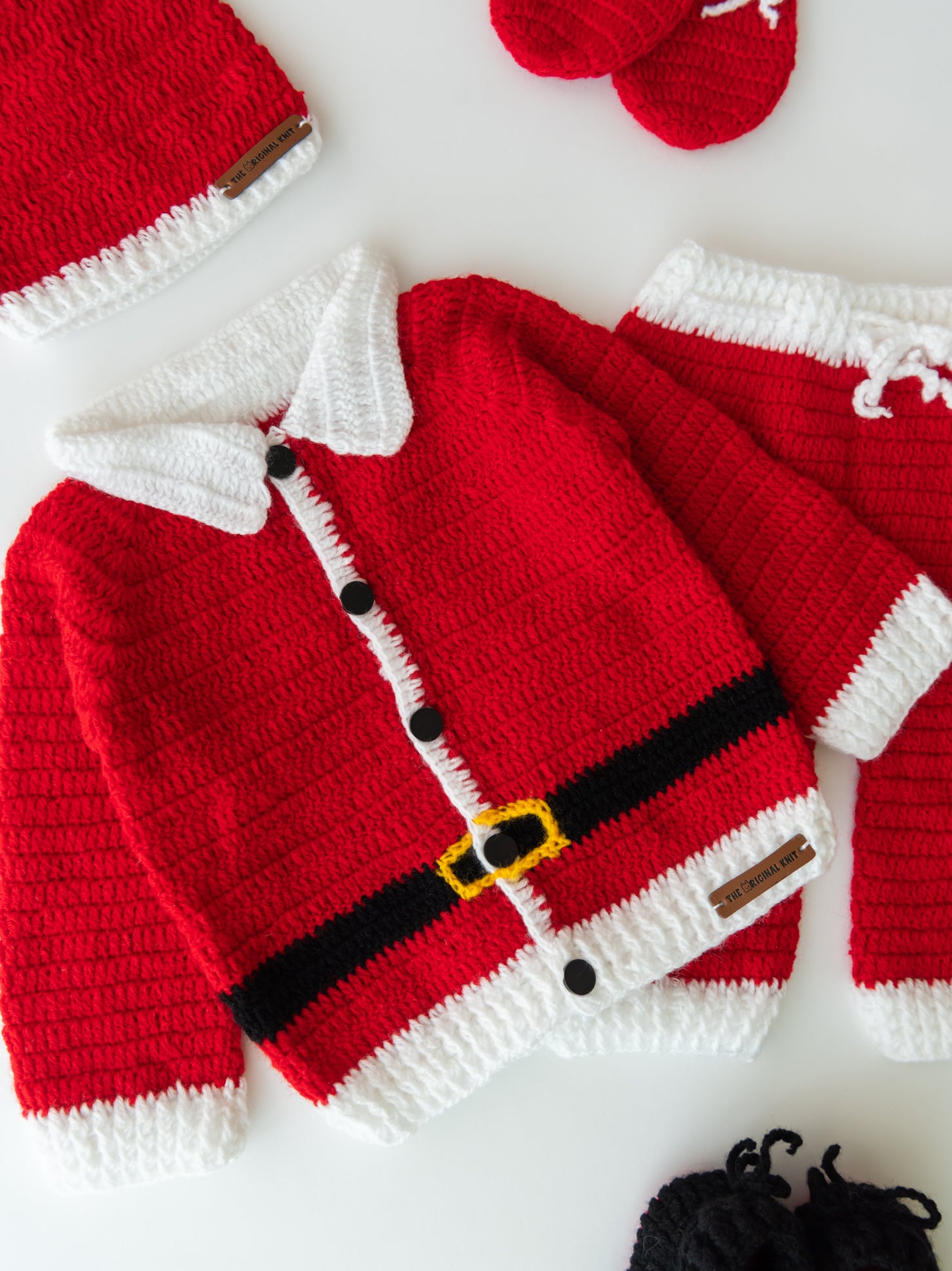 Handmade Santa Sweater & Pyjama Set- Red