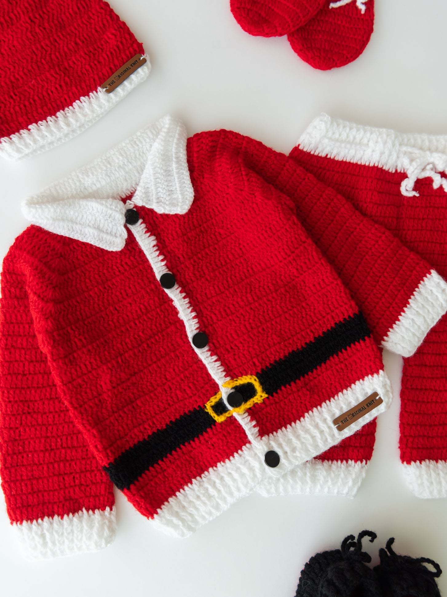 Handmade Santa Sweater & Pyjama Set- Red