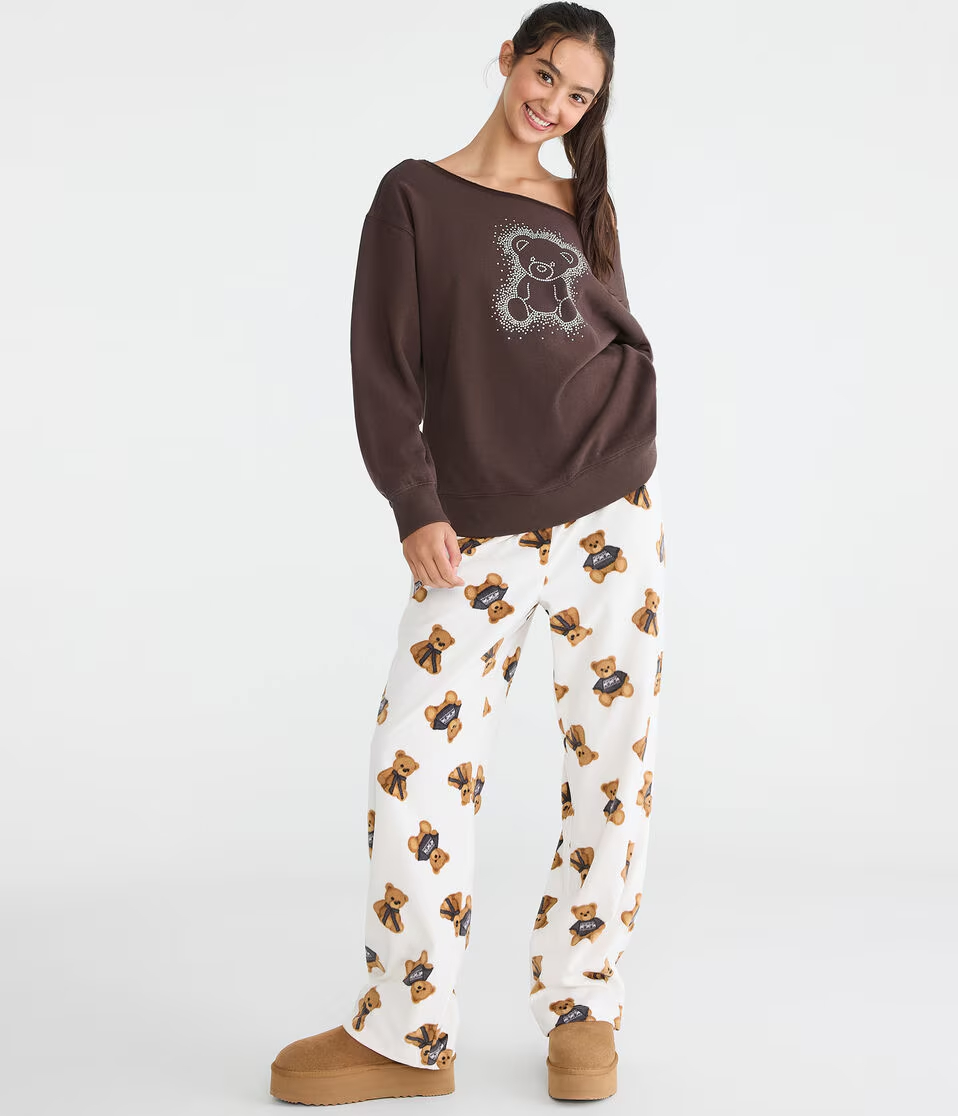 Teddy Bear Polyfleece Sleep Pants