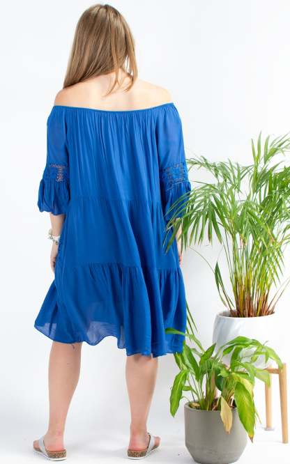 Whitney Lace Dress | Cobalt