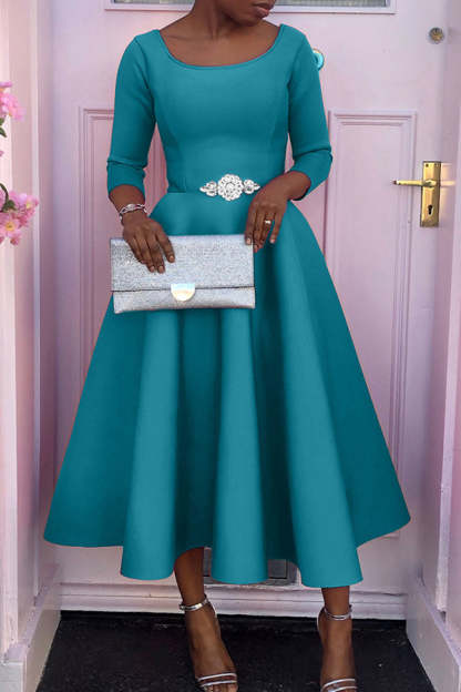 So Splendid 3/4 Sleeve Swing Dress