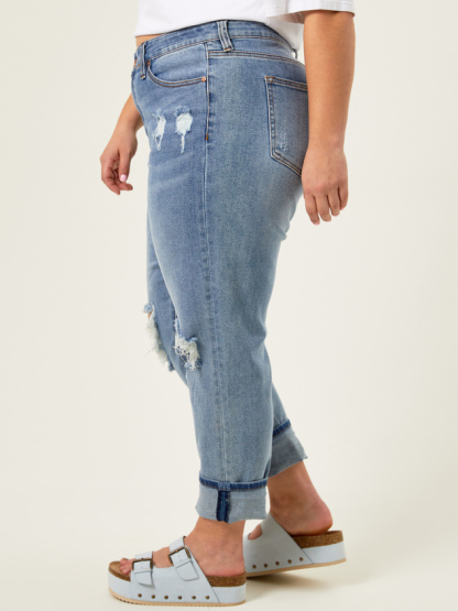 Destructed Girlfriend Jeans