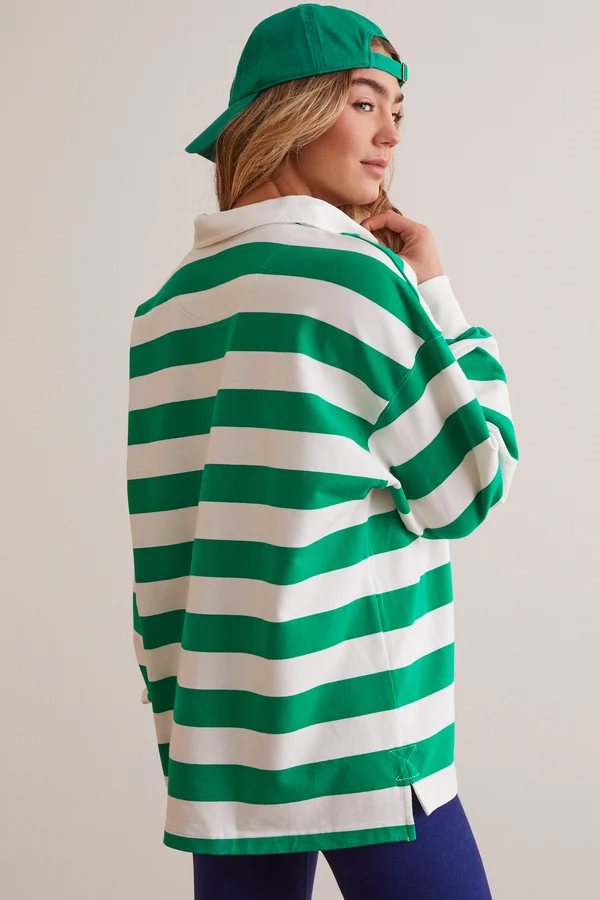 Line Up Striped Polo Top