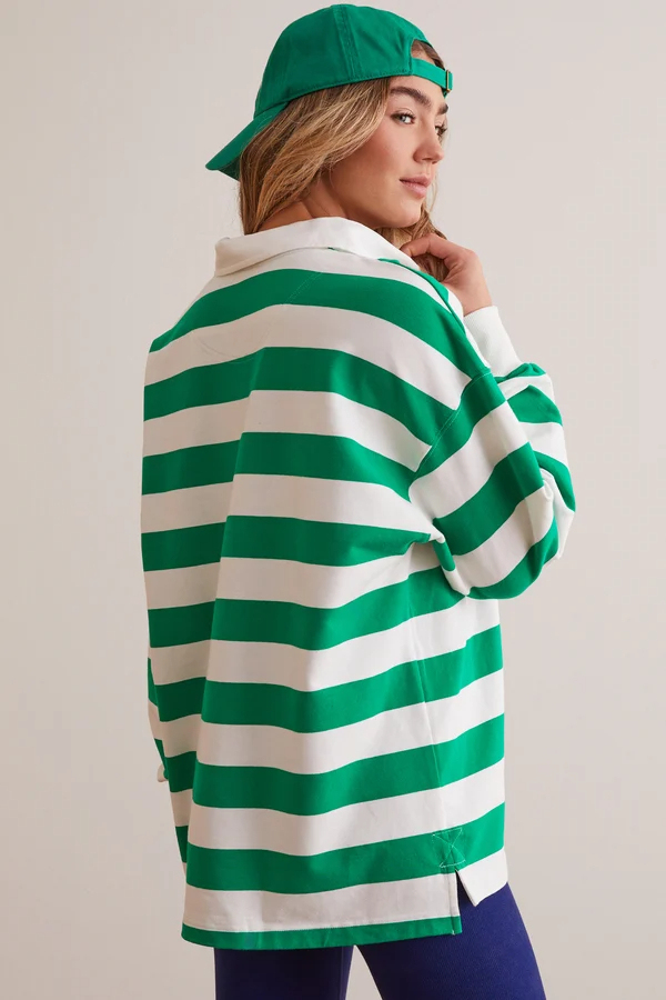 Line Up Striped Polo Top