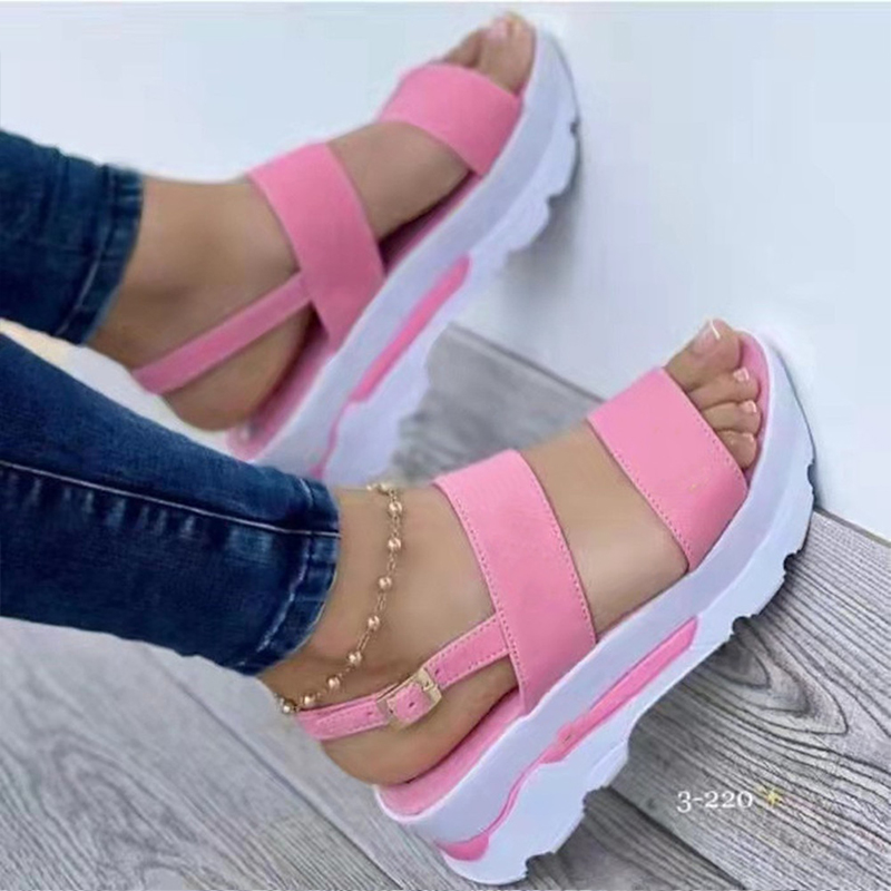 Women's slope heel sandals