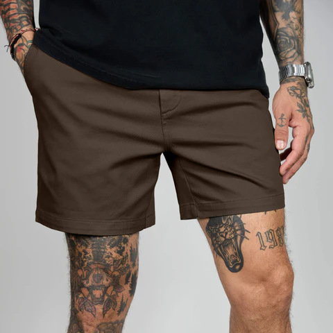 Men's Casual Stretch Twill Cotton Chino Shorts