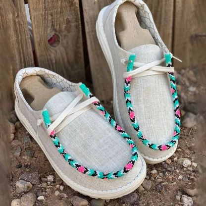 Women's Shoes Custom Wendy Beaded Gray