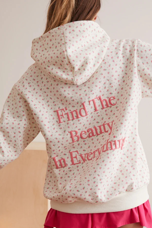 Find the Beauty Floral Hoodie