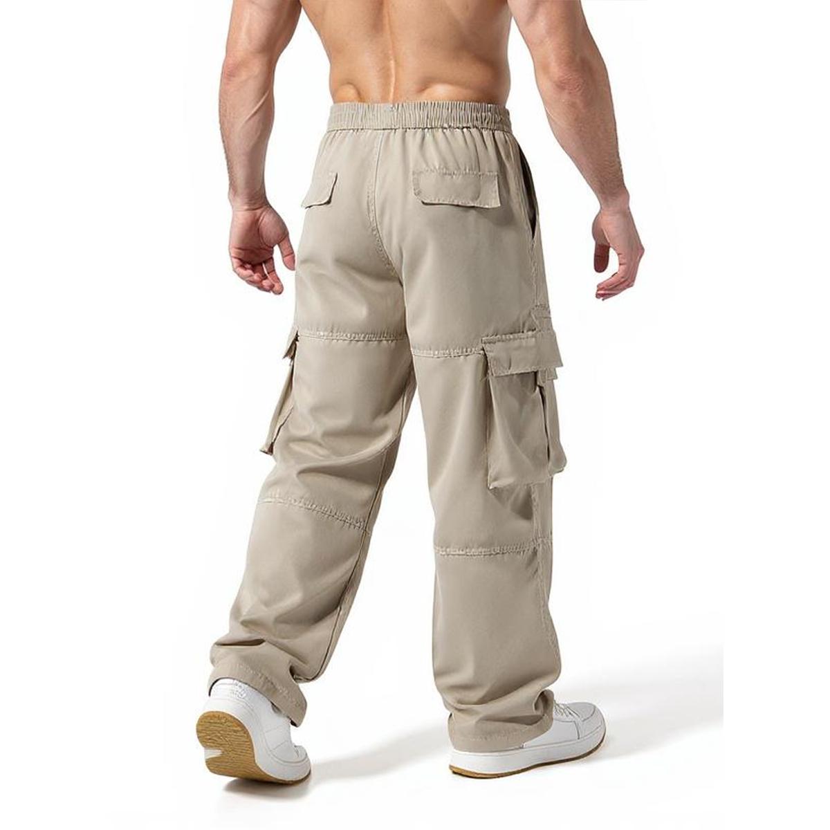 Men's regular-fit cargo pants featuring functional side zip pockets and an adjustable drawstring waistband, perfect for everyday comfort and versatile street-style outfits. SpringStatements Casual Fashion Trousers Casual Loose Baggy Men's regular-fit cargo pants featuring functional side zip pockets and an adjustable drawstring waistband, perfect for everyday comfort and versatile street-style outfits. SpringStatements Casual Fashion Trousers Casual Loose Baggy