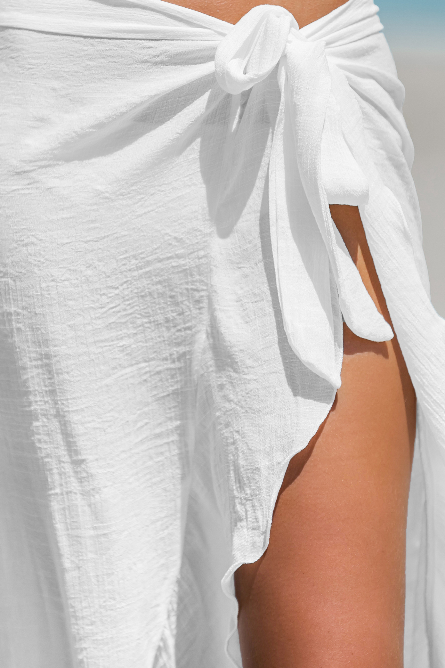 Black Side Tie Midi Sarong