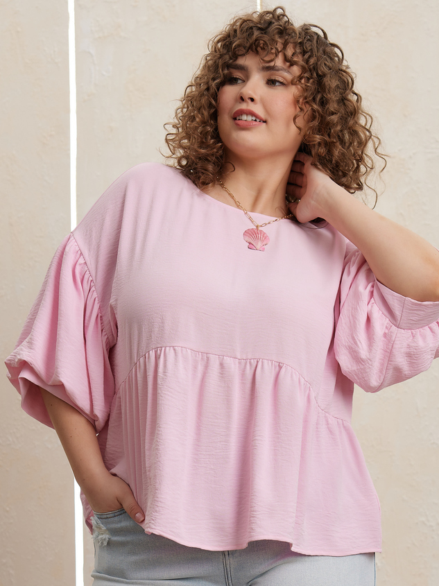 Leah Bubble Sleeve Top