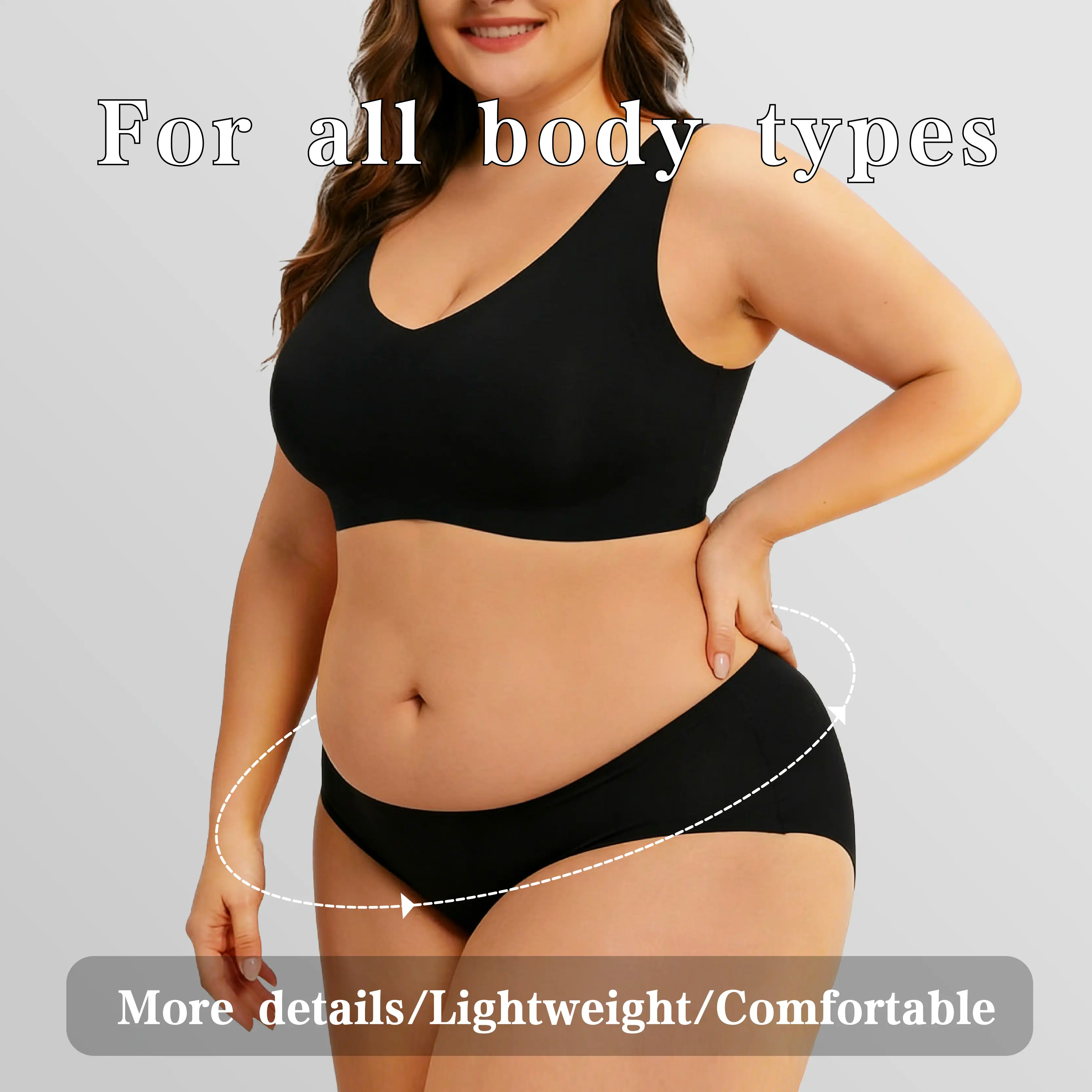 5-Pack Plus Size Soft & Comfortable Full-Coverage Design High-Waisted Briefs
