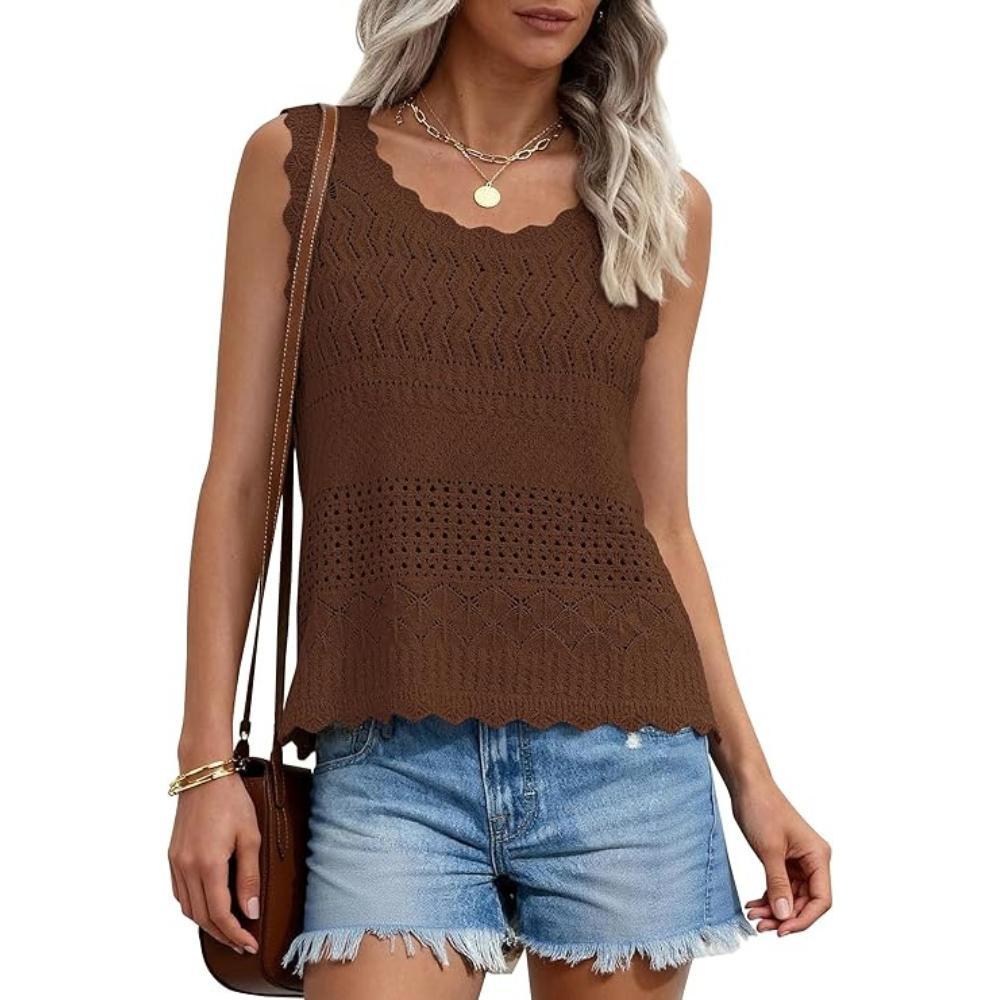 Women's Boho Beach Knit Crochet Tank Tops