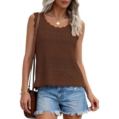 Women's Boho Beach Knit Crochet Tank Tops