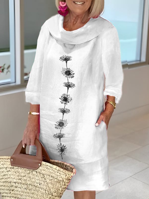 Casual Floral Print Dress