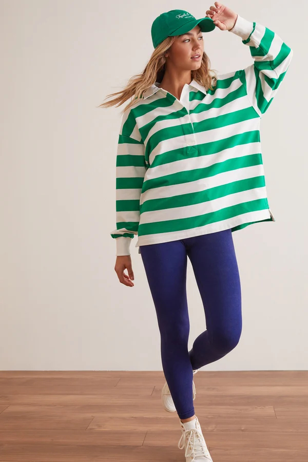 Line Up Striped Polo Top