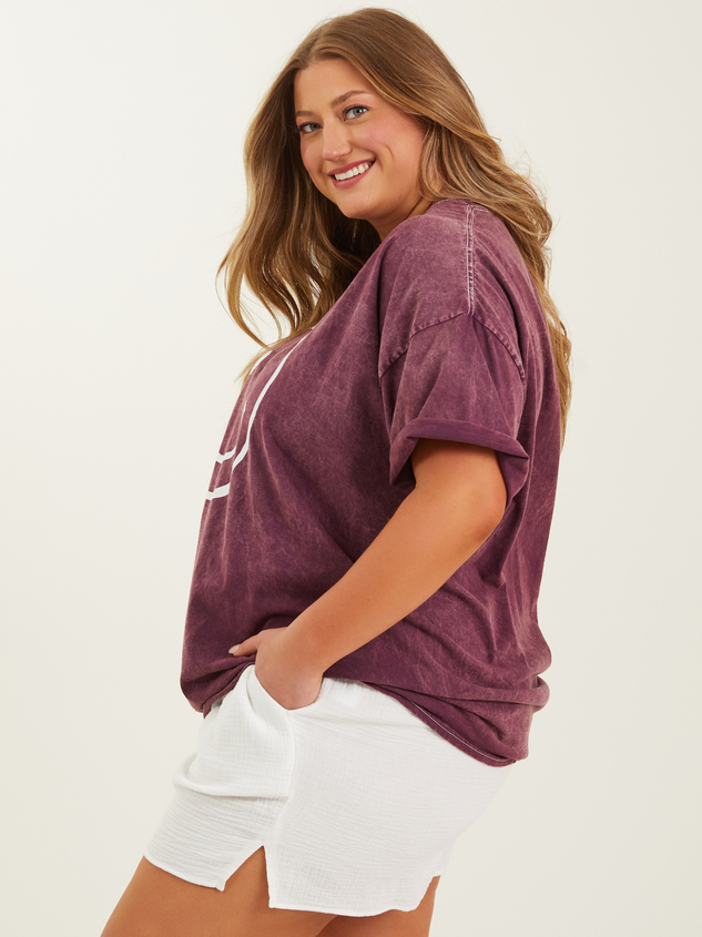 Smiley Face Oversized Tee