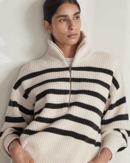 The Felted Merino Half-Zip Sweater