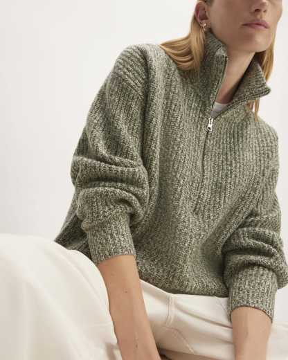 The Felted Merino Half-Zip Sweater