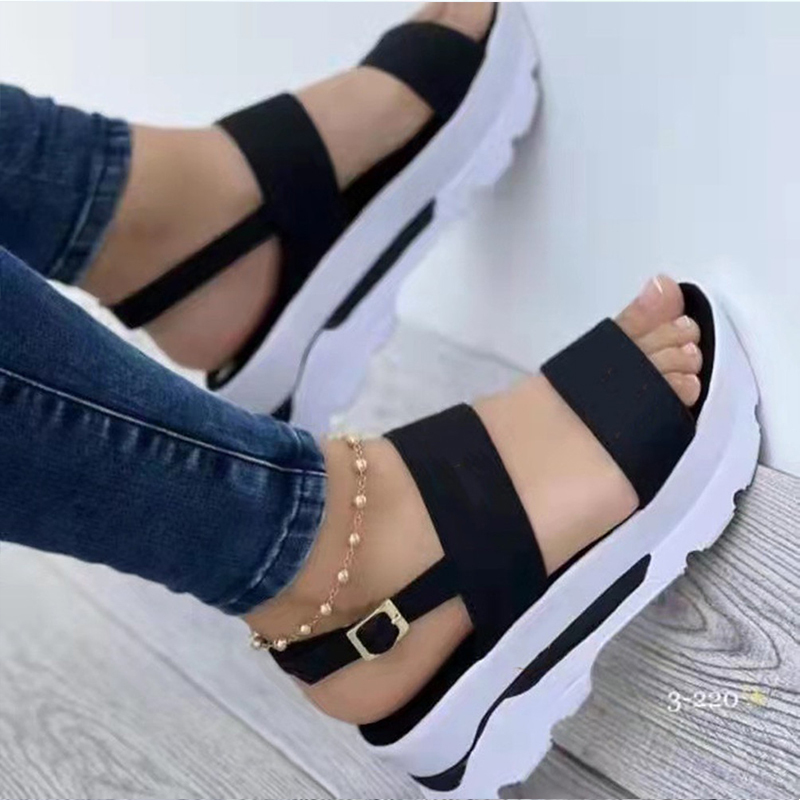 Women's slope heel sandals