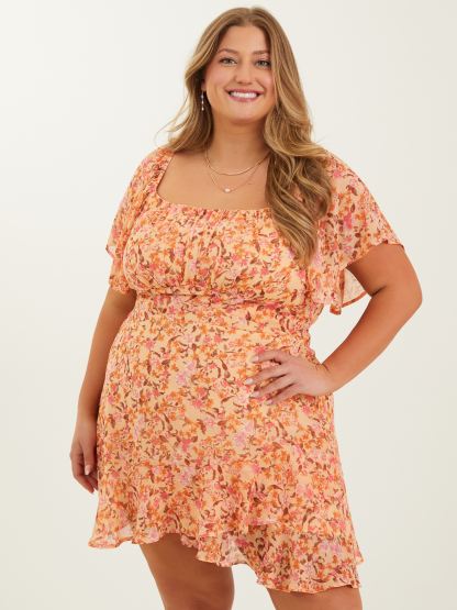 Annalie Crossover Waist Mini Dress