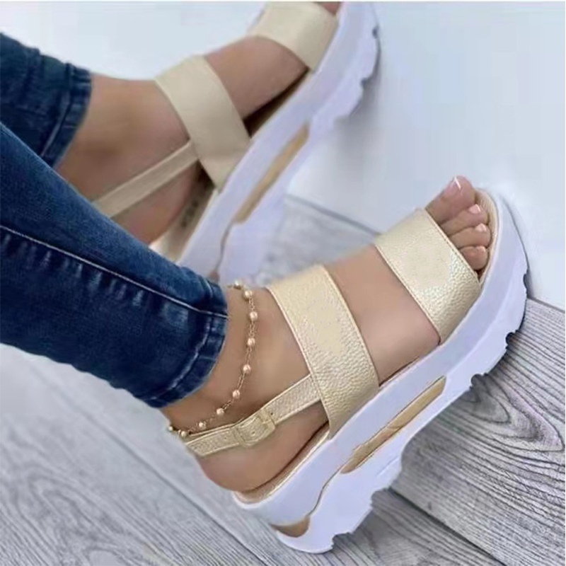Women's slope heel sandals