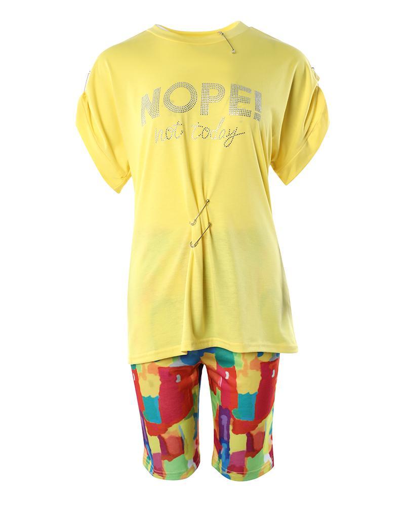 Faith Marble Print Top & Shorts Set