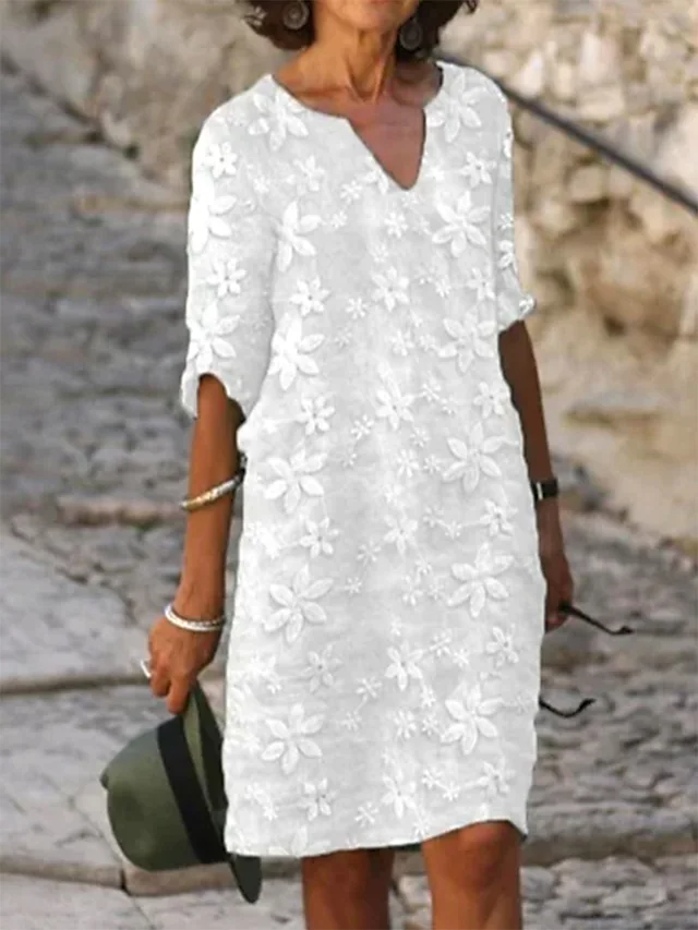Women's  Lace Dress Plain Lace Cut Out Strap Midi Dress Fashion Modern Outdoor Daily Short Sleeve Regular Fit 