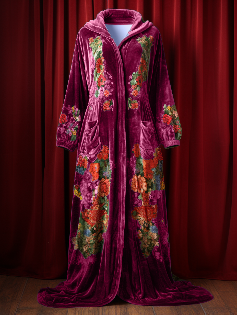 Green Floral Sleep Coat