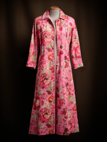 Pink Floral Print Sleep Coat