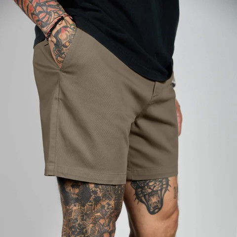 Men's Casual Stretch Twill Cotton Chino Shorts