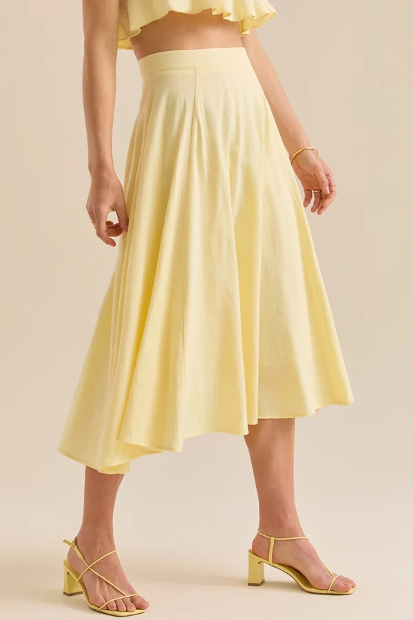 Grace Linen Midi Skirt