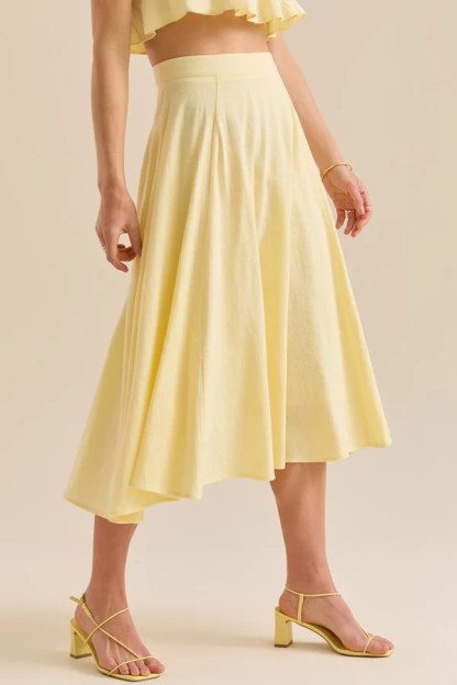 Grace Linen Midi Skirt