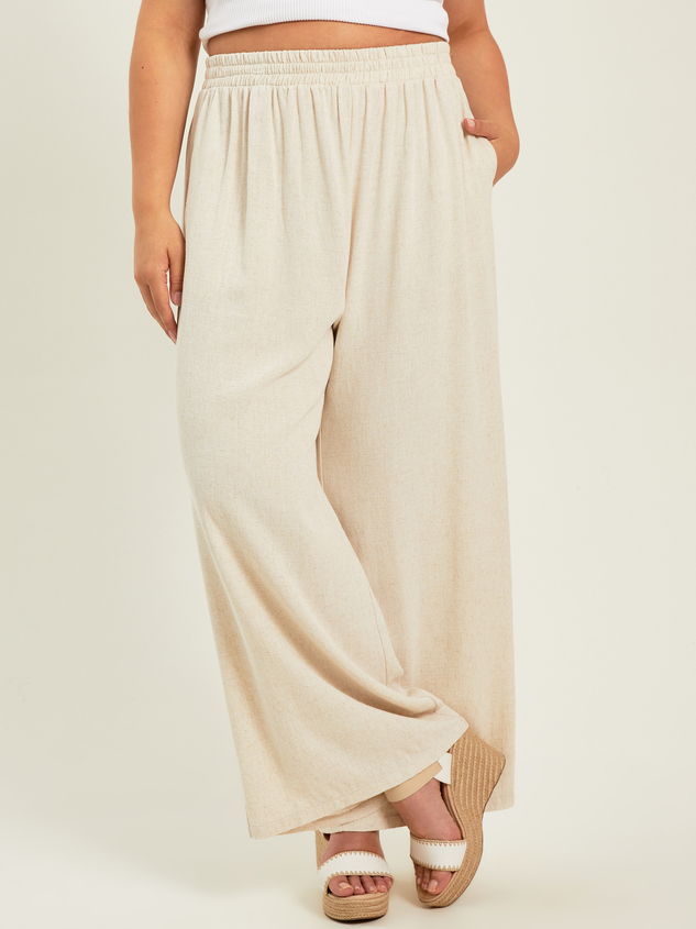 Saxon Linen Wide Leg Pants