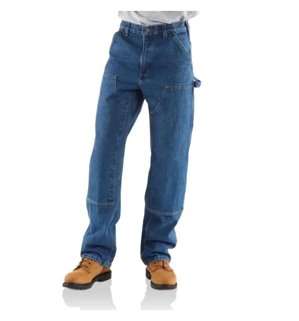Men's 4-PACK Loose Fit Washed Duck Double-Front Utility Work Pant Double Knee Jean