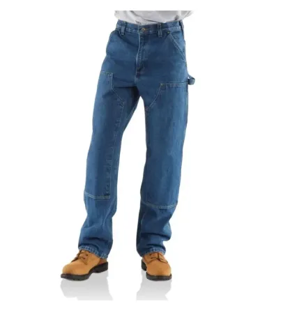 Men's 4-PACK Loose Fit Washed Duck Double-Front Utility Work Pant Double Knee Jean